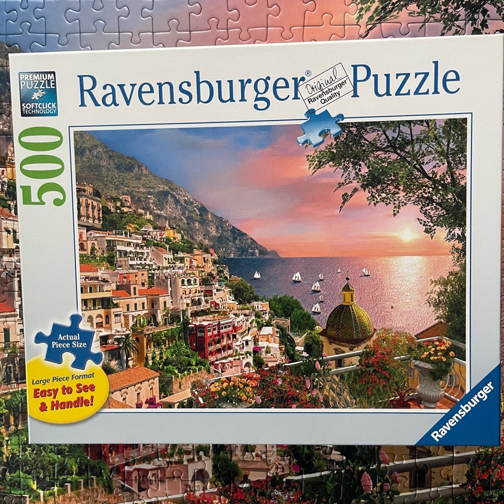 Ravensburger 500 Large Piece Format water outdoor scene puzzle like new